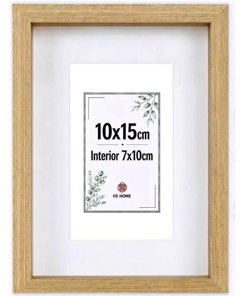 Marco con profundidad 10x15cm (Int 7x10cm) Haya MOD 3503 madera con paspartu