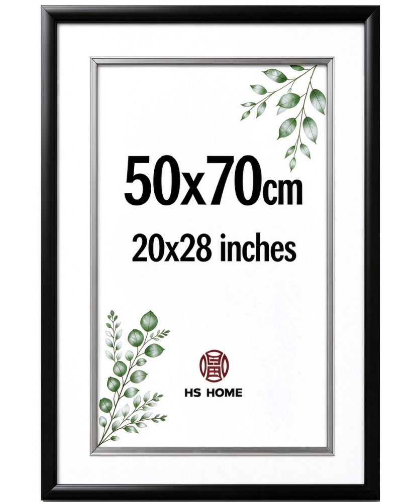 Marco de fotos 50x70cm MOD312 Negro Cuadro de pared ideal para fotos y diplomas