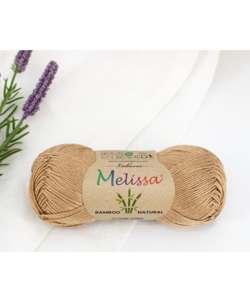 Lana Bamboo Bambú 100% natural MARRON -4