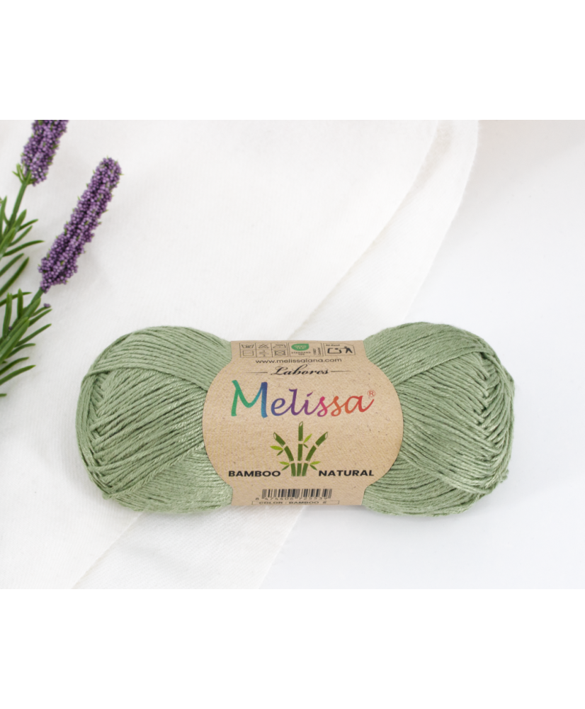 Lana Bamboo Bambú 100% natural VERDE -5