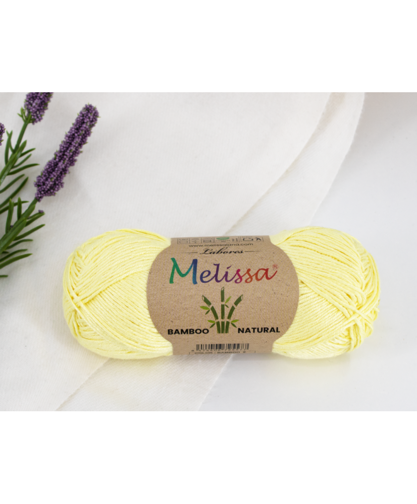 Lana Bamboo Bambú 100% natural Amarillo -9