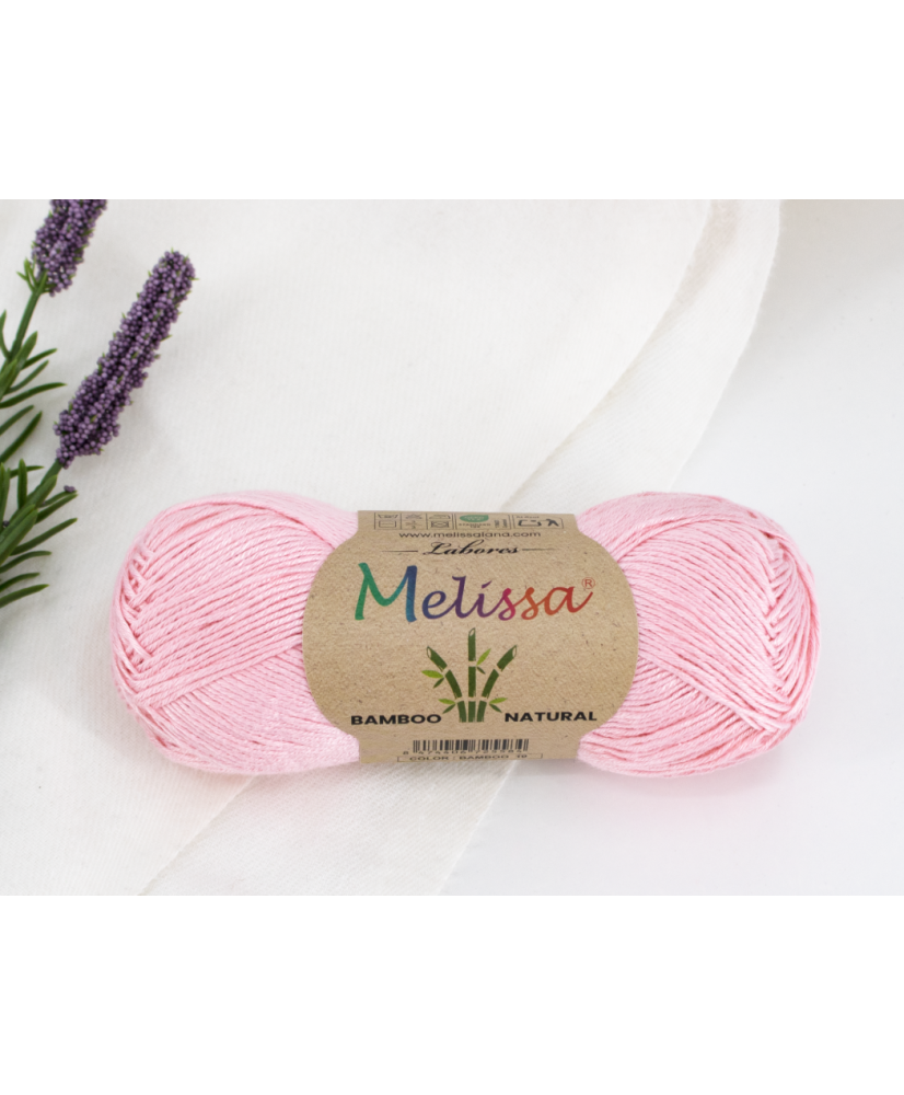 Lana Bamboo Bambú 100% natural Rosa -10