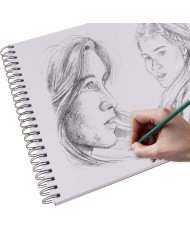 MP-ARTIX, Bloc de Dibujo, Tamaño A3 70 Hojas 110gr/㎡, Bloc de Bocetos con Espiral, 21x29.7 cm
