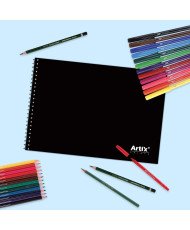 MP-ARTIX, Bloc de Dibujo, Tamaño A3 70 Hojas 110gr/㎡, Bloc de Bocetos con Espiral, 21x29.7 cm