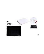 MP-ARTIX, Bloc de Dibujo, Tamaño A3 70 Hojas 110gr/㎡, Bloc de Bocetos con Espiral, 21x29.7 cm