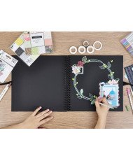 MP-Álbum Scrapbooking, Álbum Encuadernado con Espiral, 30x30cm, Portada Gruesa, 20 Hojas Cuadradas