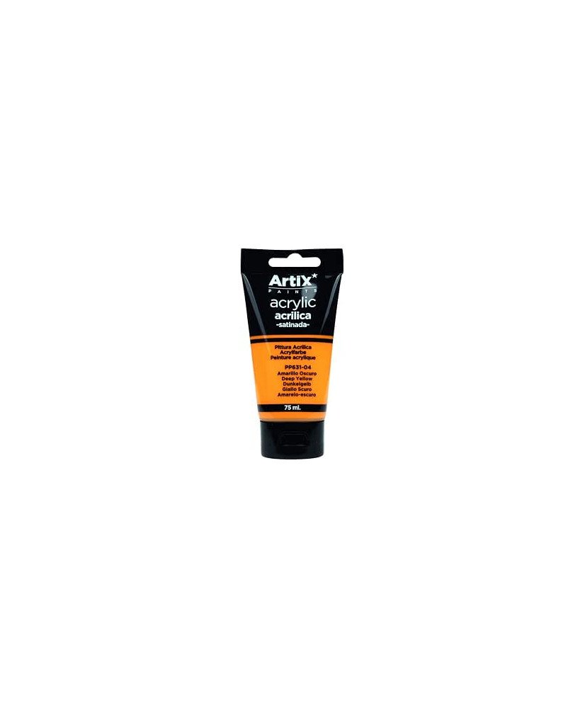 Pintura Acrílica Satinada, Amarillo Oscuro(Deep Yellow), 75 ml PP631-04  MP Artix
