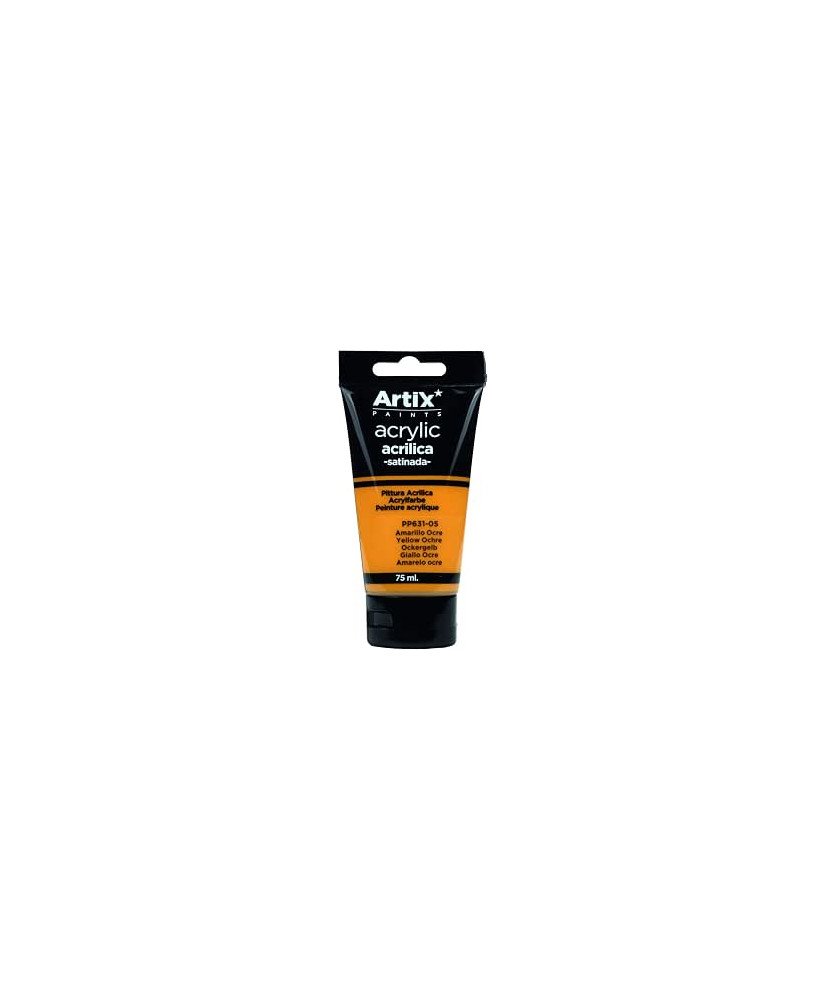 Pintura Acrílica Satinada, Amarillo Ocre (Yellow Ochre), 75 ml PP631-05 Artix  MP