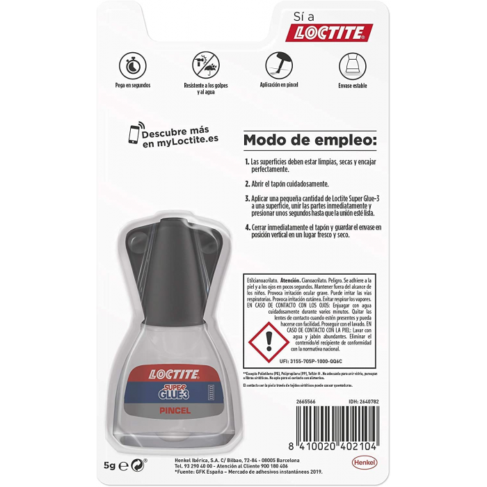 LOCTITE SUPER GLUE-3 Pincel