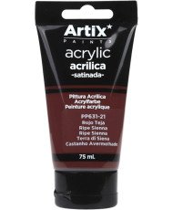 Pintura Acrílica Satinada, Marrón (Ripe Sienna), 75 ml,PP631-21,Artix