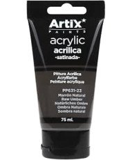 Pintura Acrílica Satinada, Marrón Natural (Raw Umber), 75 m