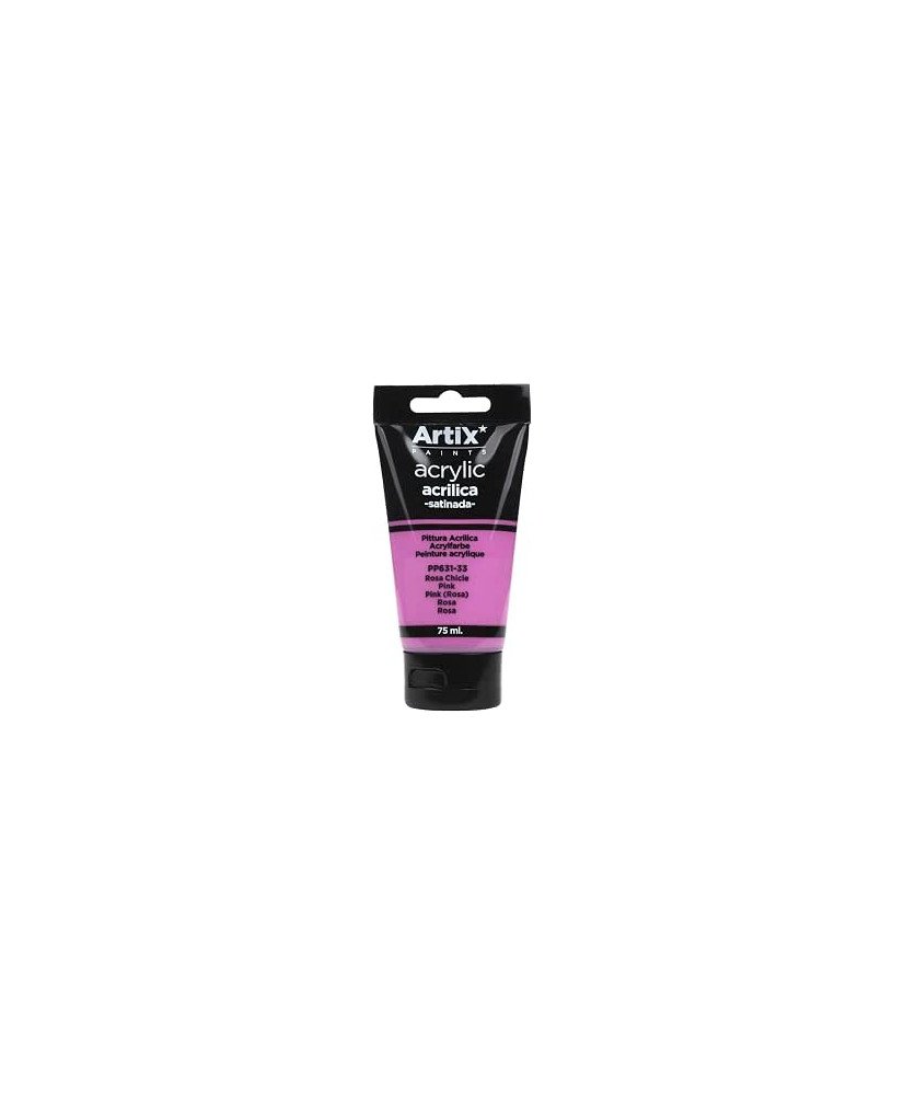 Pintura Acrílica Satinada, Rosa  Chicle(Pink), 75 ml PP631-33 Artix