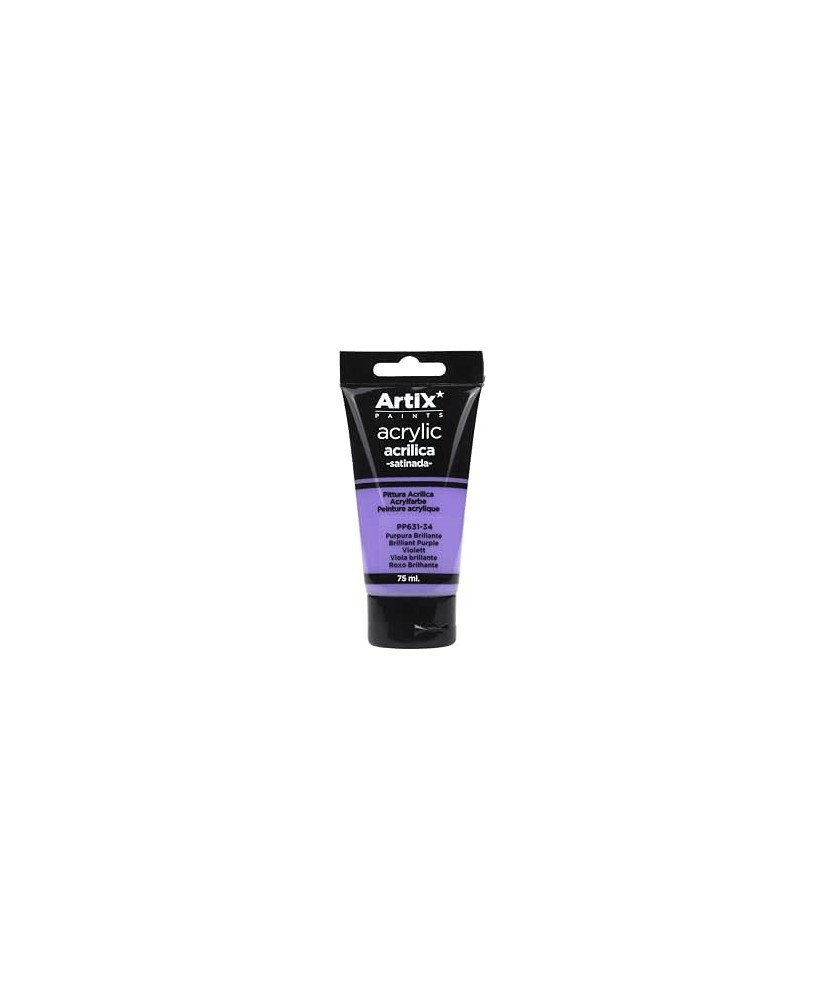 Pintura Acrílica Satinada, Purpura Brillante (Brilliant Purple), 75 ml,PP631-34