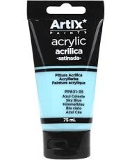 Pintura Acrílica Satinada, Azul Celeste (Sky Blue), 75 ml,PP631-35