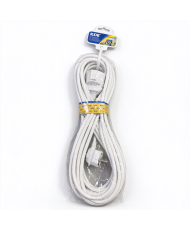 Cable Alargador de Corriente 10M, con Enchufe Protección, Potencia Máxima 3680W, 3G1,5 mm²