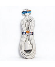 EXTRASTAR  Cable Alargador de Corriente 10M, con Enchufe Protección, Potencia Máxima 3680W, 3G1,5 mm²
