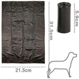 BOLSAS EXEREMENTO 33X22CM pack 24rollo
