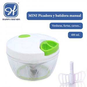 Mini Picadora Batidora Manual de Alimentos con Cuerda