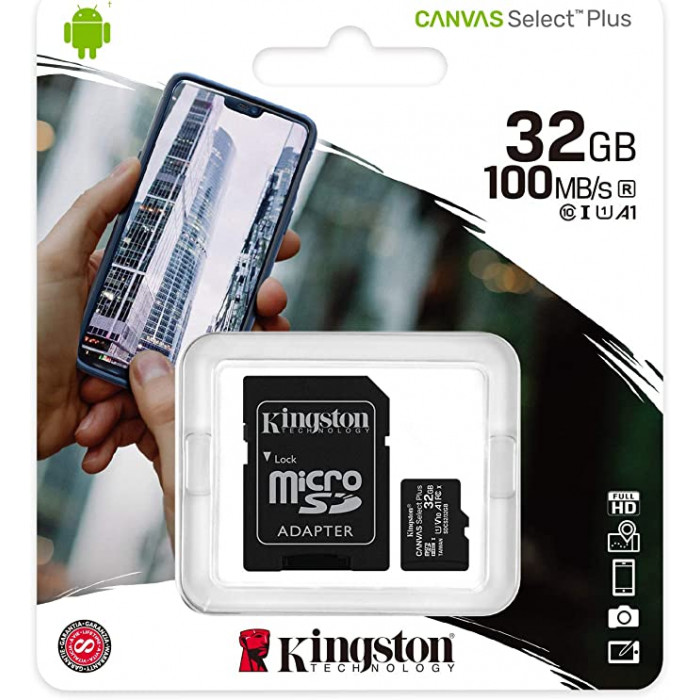 Kingston Canvas Select Plus Tarjeta microSD, SDCS2/32GB