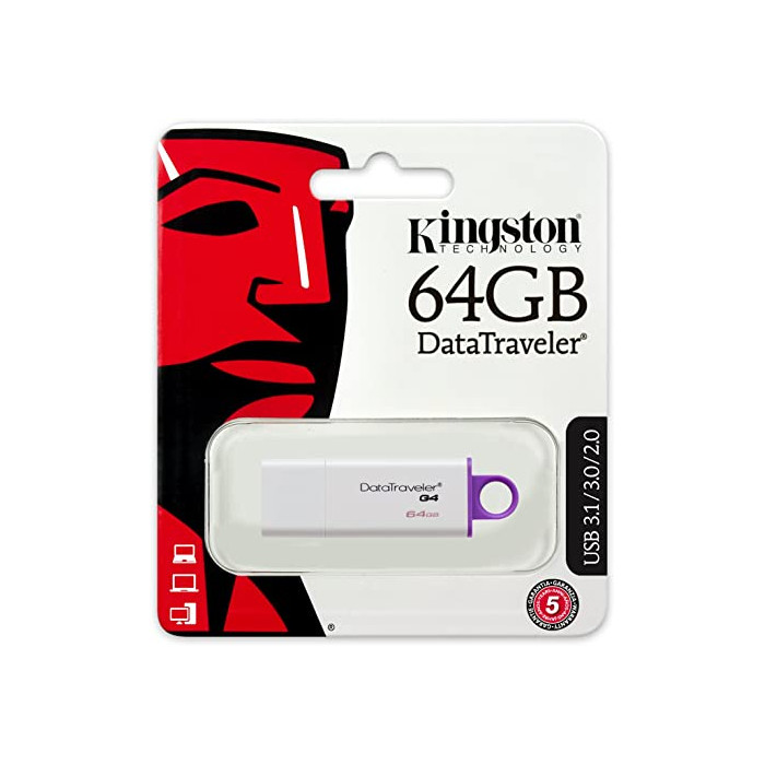 Kingston DataTraveler G4 DTIG4/64 GB - Memoria USB 3.1, 64 GB