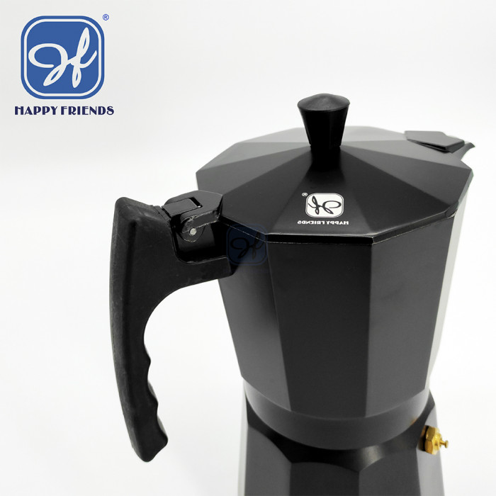 Cafetera Italiana Espresso de Aluminio Serie AFRICA para Vitro Gas Electrica 3 Tazas
