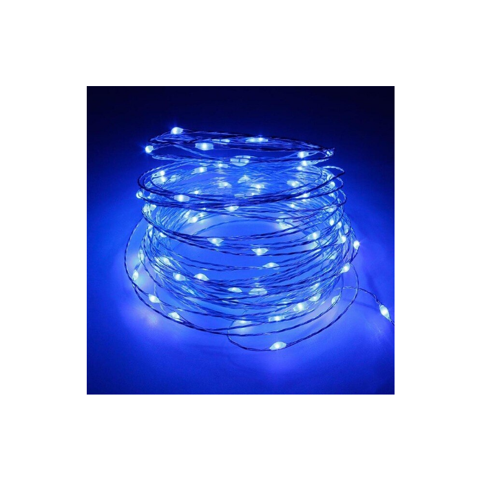 Guirnalda de luces LED de alambre de cobre COLOR AZUL 30LED