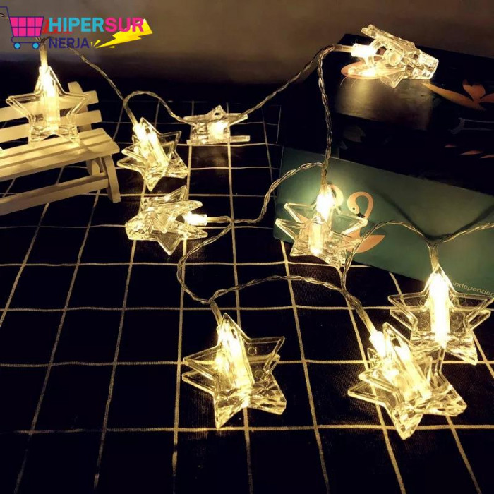 GUIRNALDAS LUCES DE FORMA BLANCO CALIDO INTERIOR 1M