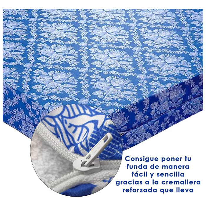 Acomoda Textil – Funda de Colchón Transpirable y Desenfundable con  Cremallera para Cama. Protector Suave y Ajustable para Colchón. (Cama 90  cm)