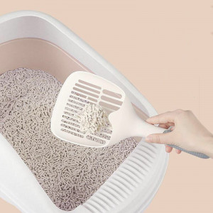Pala de plástico duradera para arena de gato,