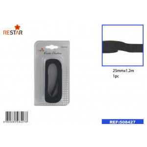 cinta elastico 25mm*1,2m negro