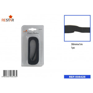 cinta elastico 30mm x 1m negro