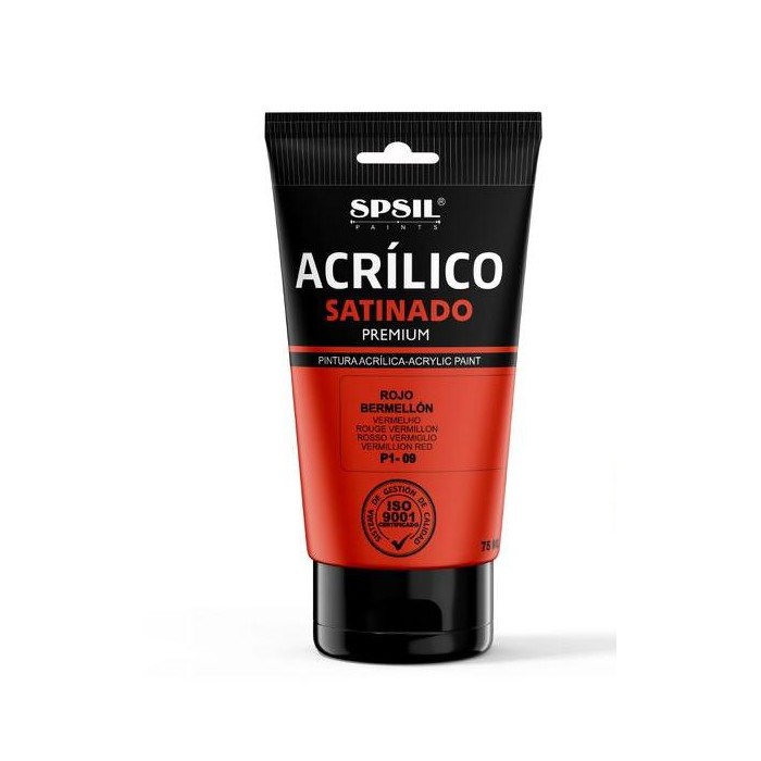 Pintura Acrílica Satinada, Rojo Vermillion