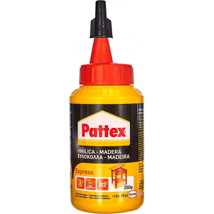 Pattex Cola para madera , de rápido secado y con un acabado transparente, 250 gr