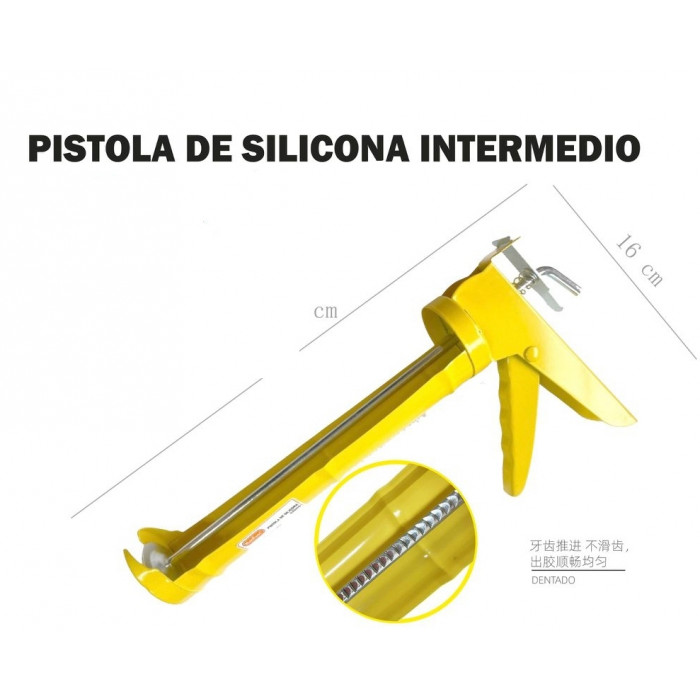 Pistola de Silicona Intermedio color amarillo