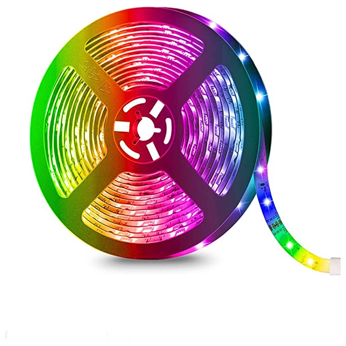 Tiras LED, 10 M ,Adoric Luces LED RGB 5050 con Control Remoto de 24 Botones y Caja de Control (One pack)