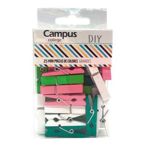 Pinza Madera Campus Grande Color 25 unidades
