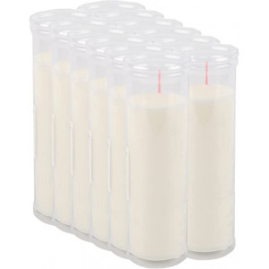 Pack Velón  Votivos Grande Velas Blanco y rojo,24 Unidades 18x5.5cm Lumar