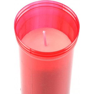 Pack Velón  Votivos Grande Velas Blanco y rojo,24 Unidades 18x5.5cm Lumar