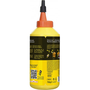 Pattex Pegamento express para madera, resistente al agua y tracción, 750gr