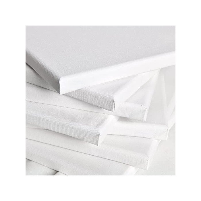 Pack 4 - 5 Lienzos tamaños Perfil 16 mm canva blancos para pintar con bastidor preestirado - 100% algodón