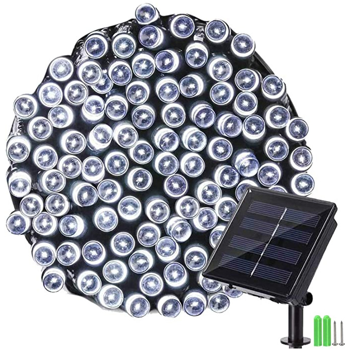 Guirnalda Luces Exterior Solar 7M 100LED Impermeables Cadena de Luces Decoracion para Exteriores/Interiores