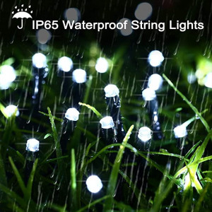 Guirnalda Luces Exterior Solar 7M 100LED Impermeables Cadena de Luces Decoracion para Exteriores/Interiores