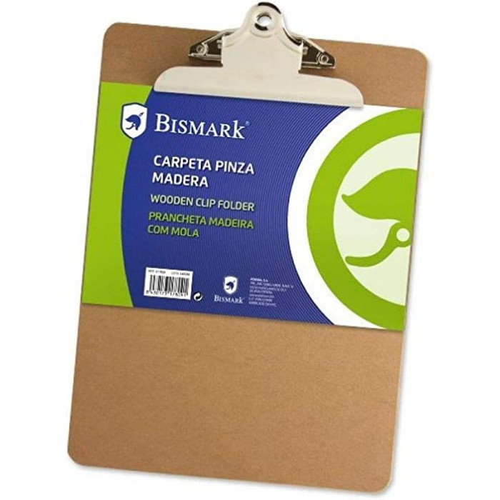 Carpeta Madera Con Pinza Bismark A5