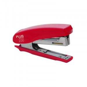 Grapadora Plus 100 Mini +Grapas Rojo