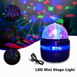 Miniproyector Led de cielo estrellado y galaxia, luz de fiesta giratoria automática, colorida,