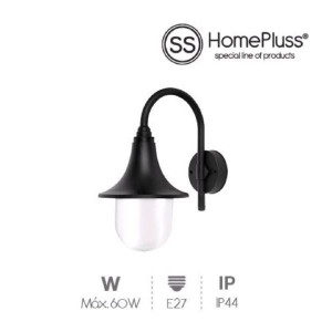 Aplique campana negro para exterior E27 60W