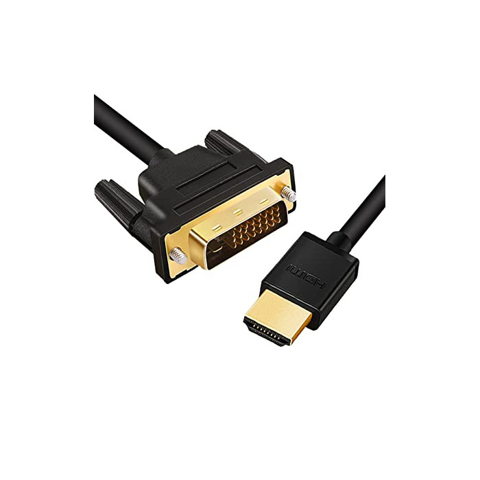Cable HDMI a DVI 1.5m, Velocidad bidireccional DVI-D 24+1 to HDMI Adaptador Cable