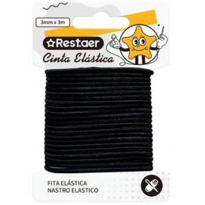 cinta elastico 3mm*3m negro