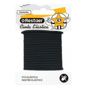 cinta elastico 2mm*4m  negro