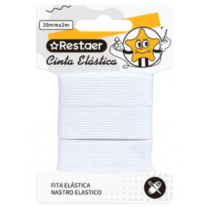 cinta elastico 20mm*2m blanco